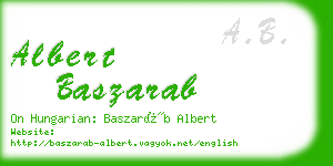 albert baszarab business card